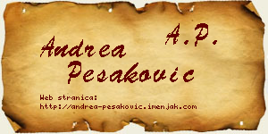 Andrea Pešaković vizit kartica